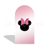 Pink Minnie Baby Shower Birthday Party Arch Backdrop Wall Cloth Cover